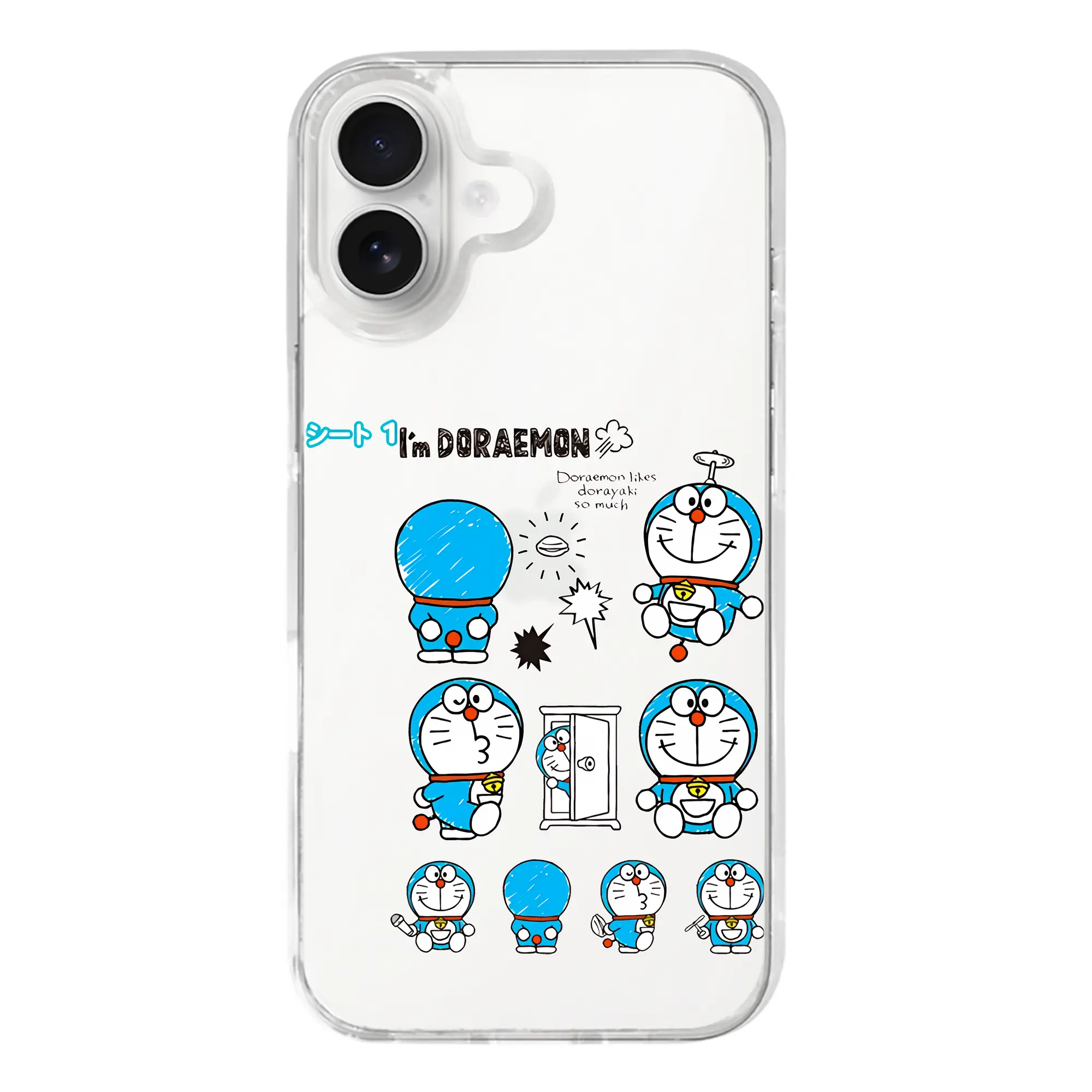 ドラえもん グッズドラえもん - iPhone 17シリーズ 透明スマホケース – 薄型・耐衝撃・精密フィット保護カバー